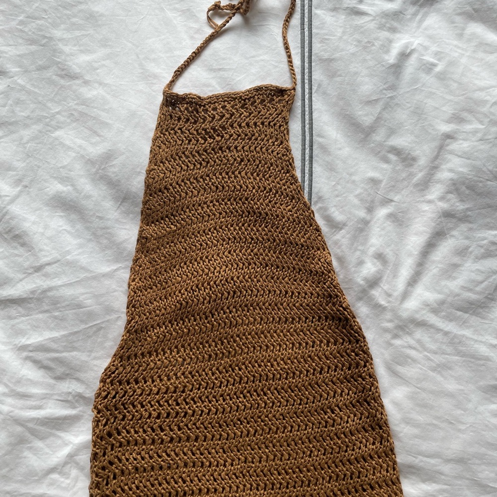 Brown Knit Cover Up Size Large